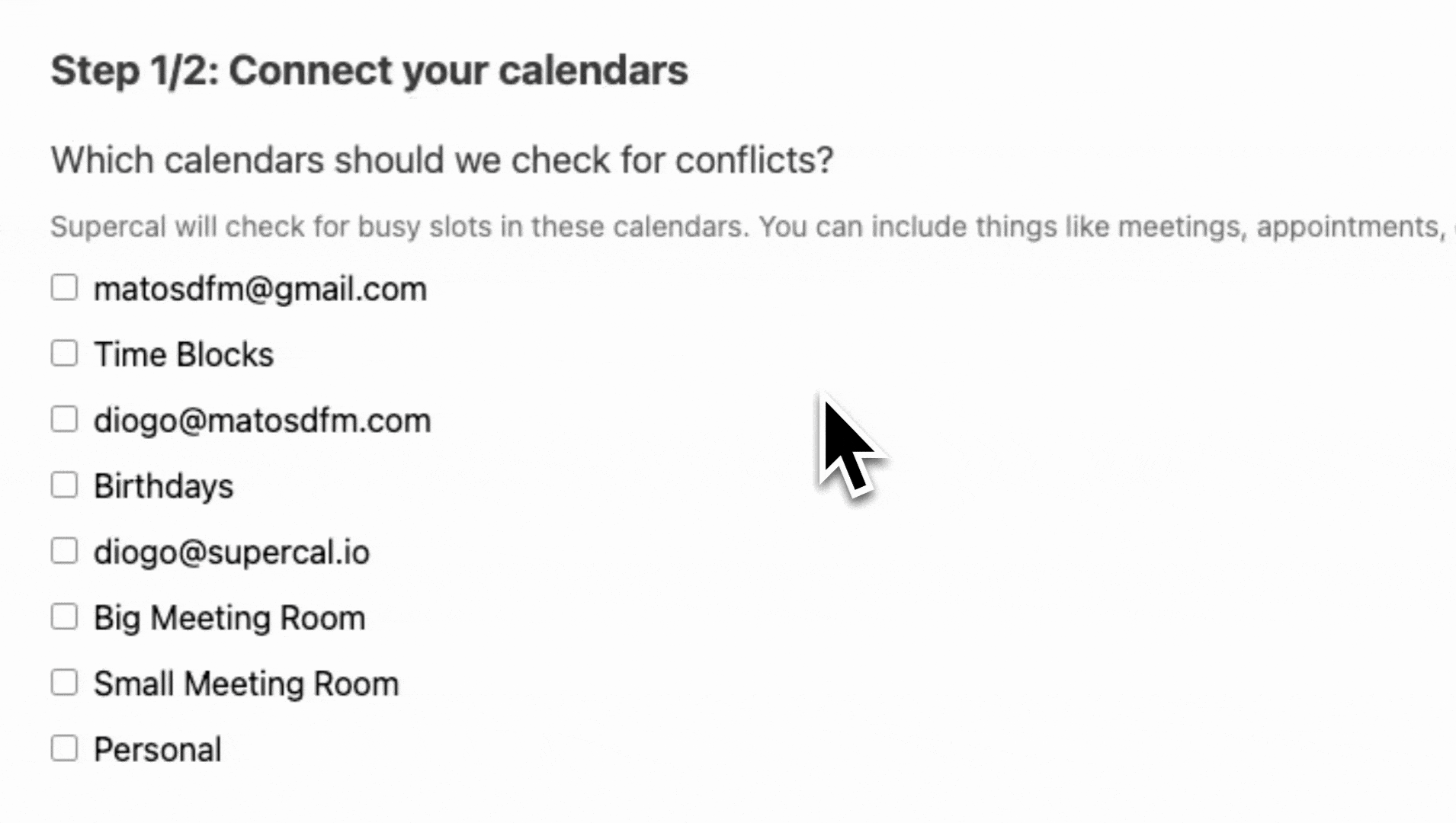 GIF explaining how you can connect multiple calendars